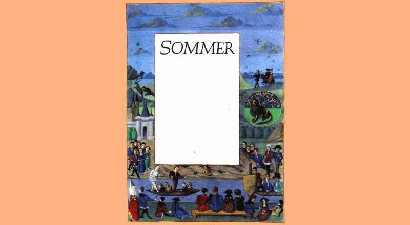 Kalenderblatt Sommer · Stundenbuch · Mittelalter